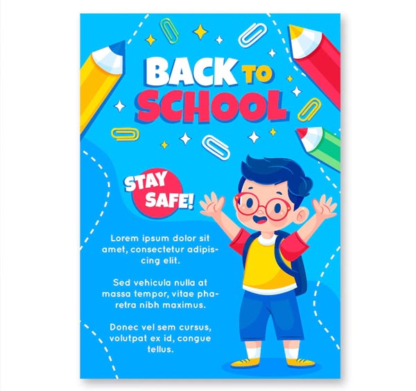 Free Kids Back to School Flyer Template
