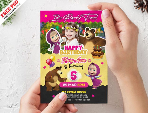 Free Kids Birthday Flyer Design