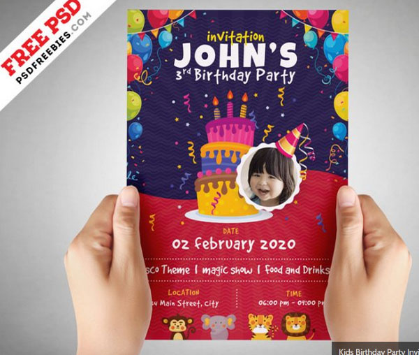 Free Kids Birthday Party Flyer