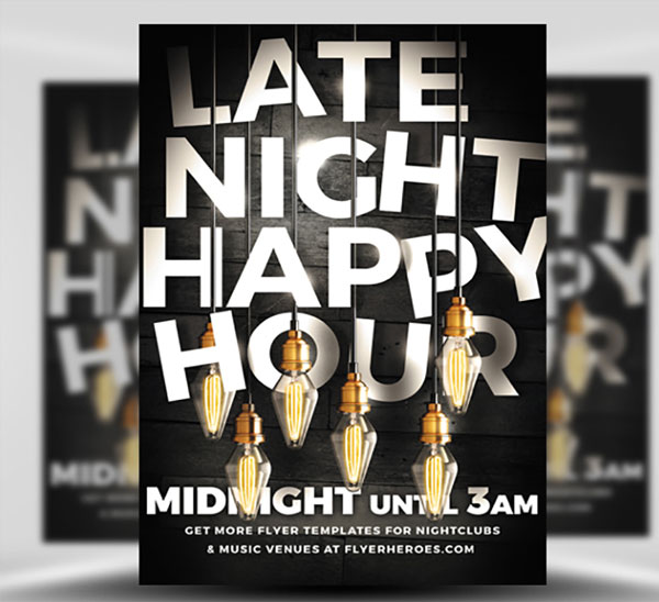 Free Late Night Flyer Templates
