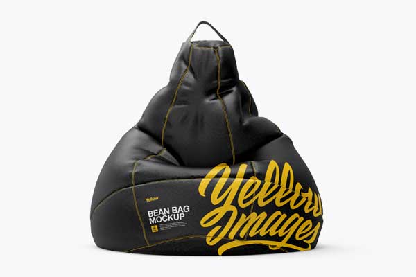 Free Leather Bean Bag Mockup