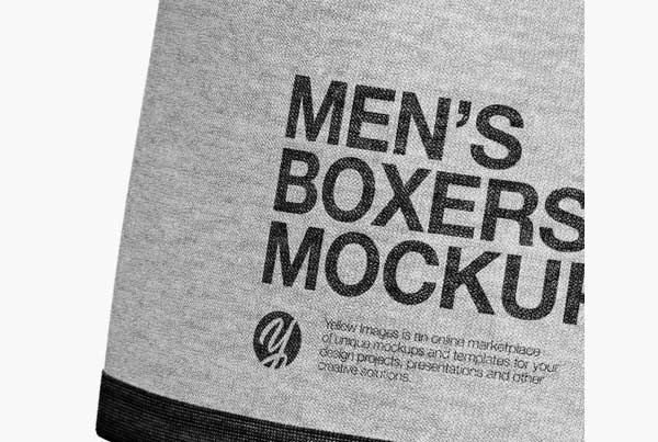 Free Melange Men's Boxer Briefs Mockup