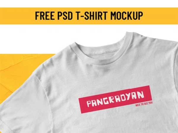 Free Men's PSD T-Shirt Mockup Template