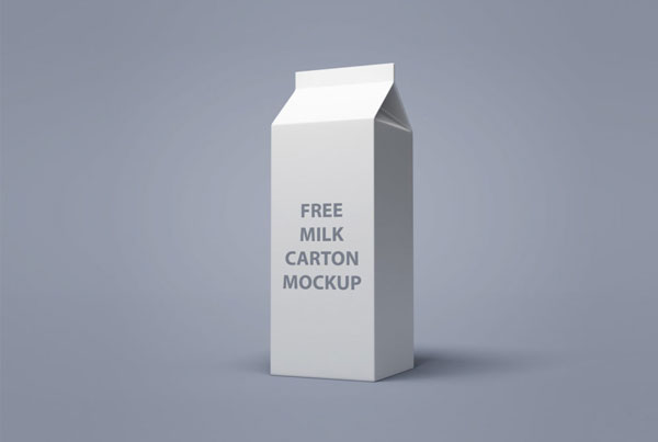 Free Milk Carton Mockups