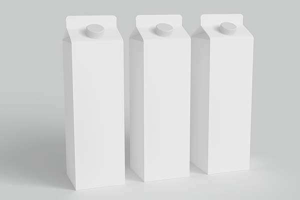 Free Milk Carton Packaging PSD Mockup