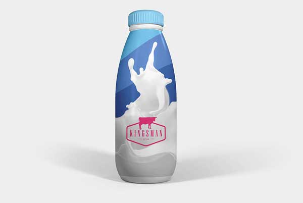 Free Milk Plastic Bottle Mockup Template