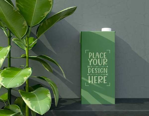 Free Milk or Juice Box Mockups