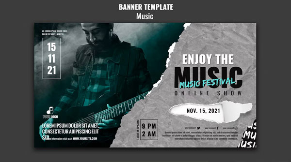Free Music Banner Design Template