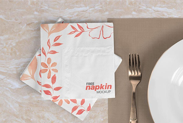 Free Napkin Mockup Template