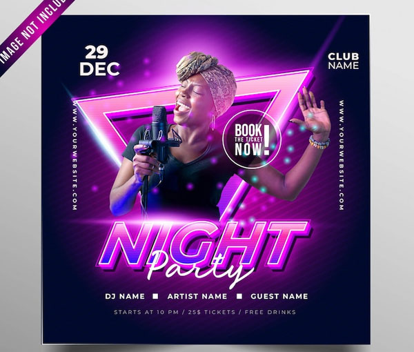 Free Night Club Party Banner