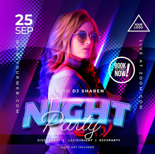Free Night Party Music Instagram Banner