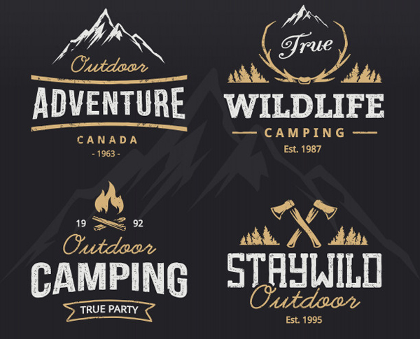 Free Outdoor Retro Logos