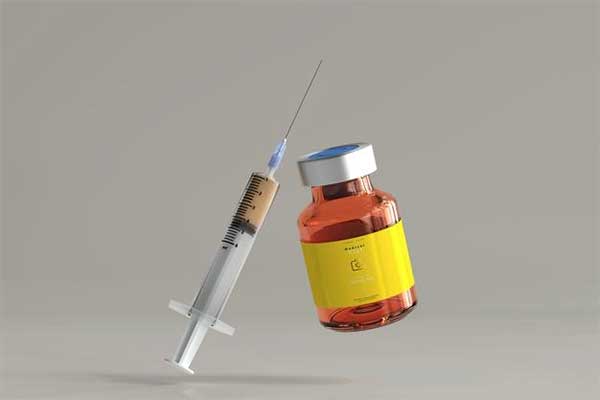 Free PSD Amber Glass Syringe Mockup