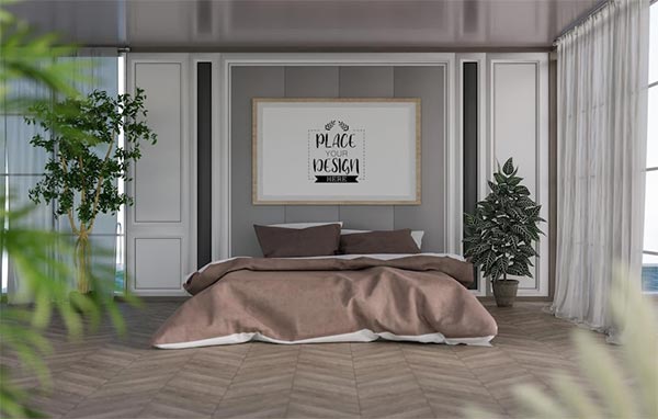 Free PSD Bed Frame Mockup