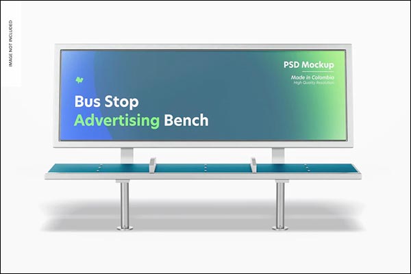 Free PSD Bench Advertising Mockups