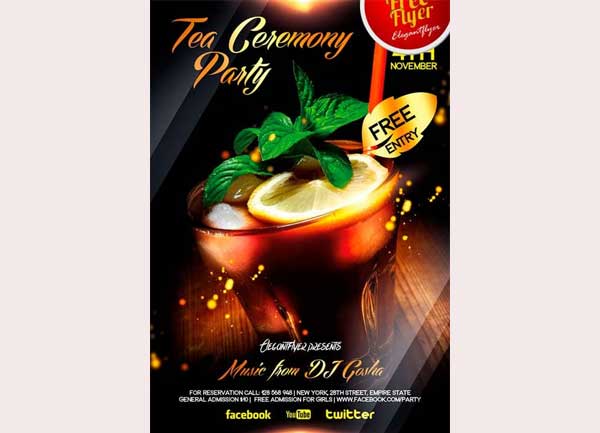 Free PSD Cocktail Party Flyer Template