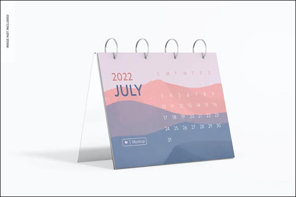 Free PSD Desktop Calendar Mockup