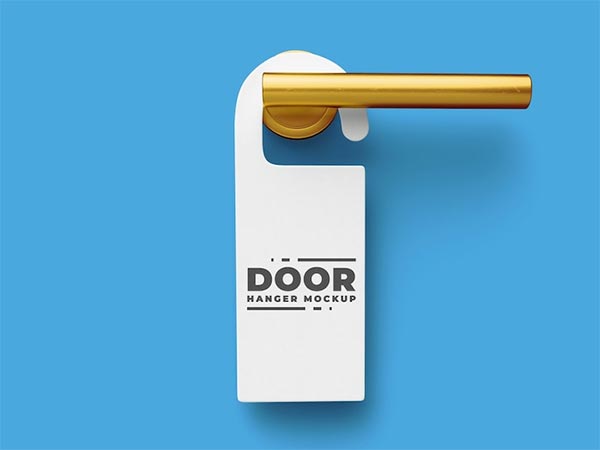 Free PSD Door Hanger  Mockup