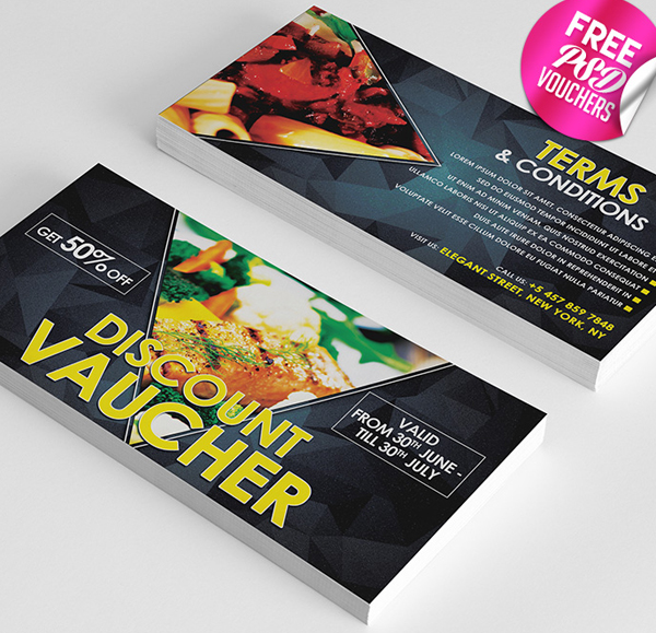 Free PSD Food Gift Voucher Bundle