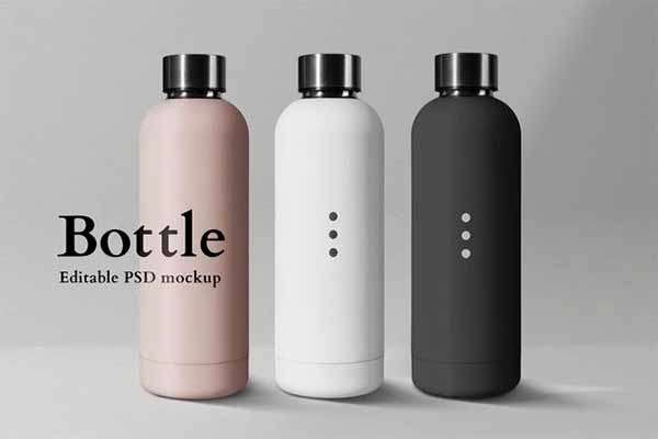 Free PSD Glass Bottle Mockups