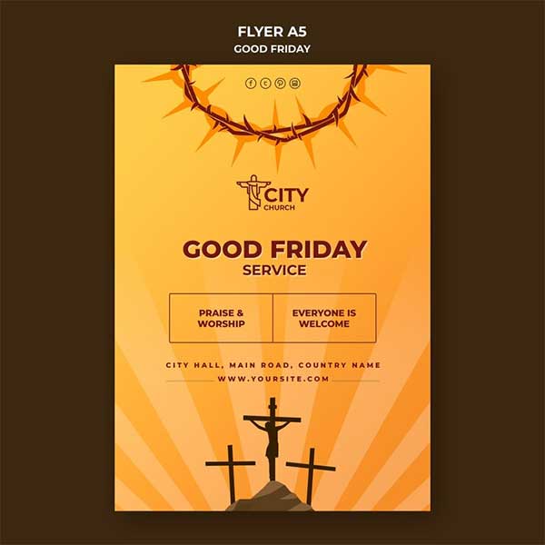 Free PSD Good Friday Flyer