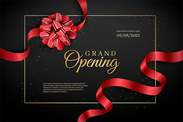 Free PSD Grand Opening Background Template