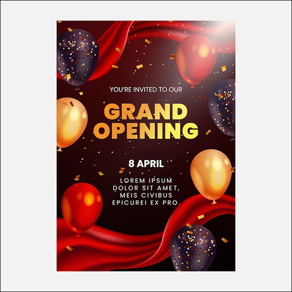 Free PSD Grand Opening Flyer Template