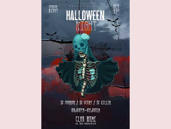 Free PSD Halloween Flyer Template