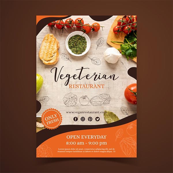 Free PSD Healthy Food Restaurant Flyer Template