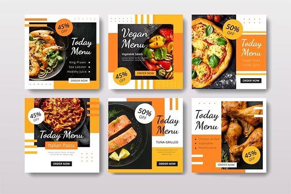 Free PSD Instagram Food & Restaurant Banners