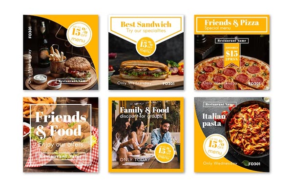 Free PSD Instagram Food Banners