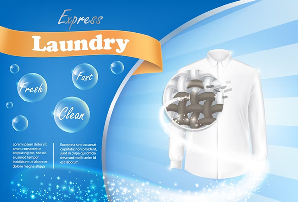 Free PSD Laundry Services Poster