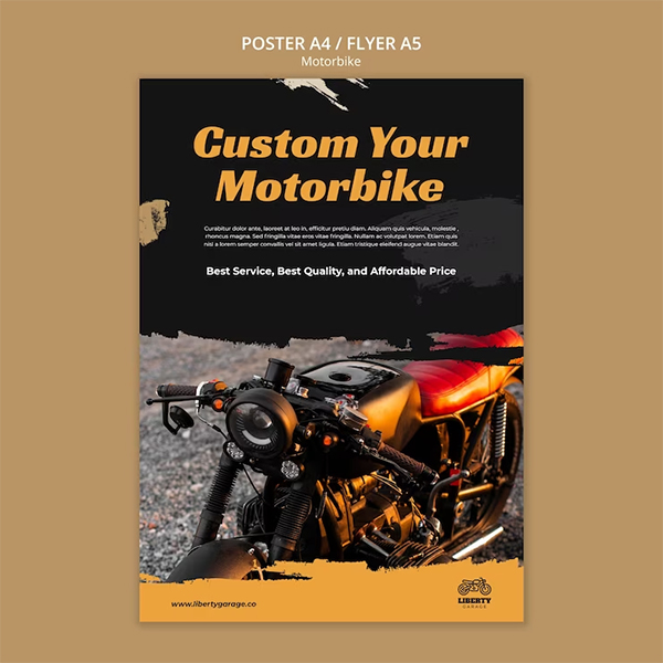 Free PSD Motorcycle Template