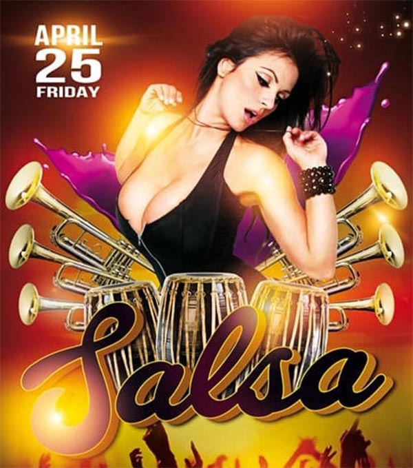Free PSD Salsa Party Flyer Template