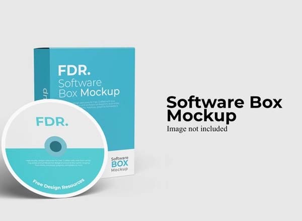 Free PSD Software Box Mockup