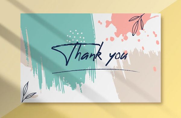 Free Painted Thank You Label Template