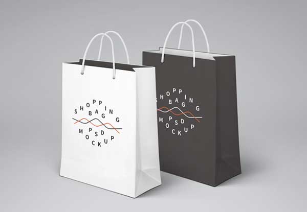 Free Paper Shopping Bag Mockup PSD