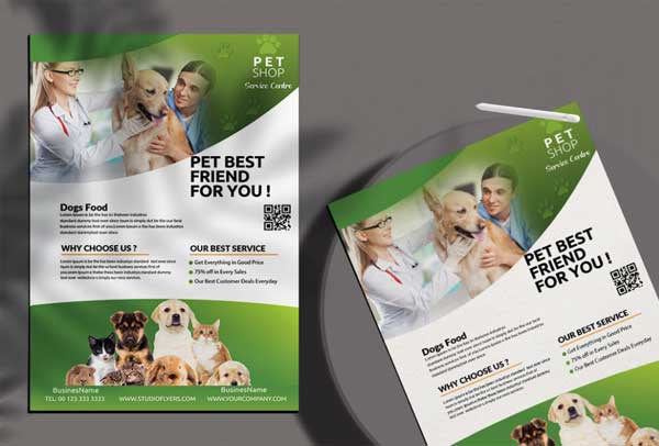 Free Pet Shop Flyer Template in PSD