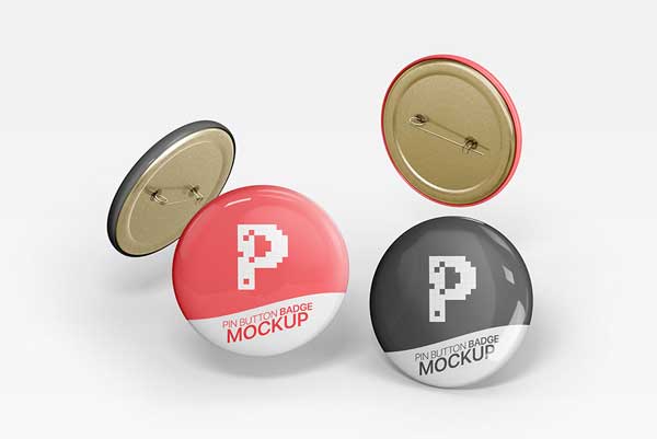 Free Pin Button Badge Mockups