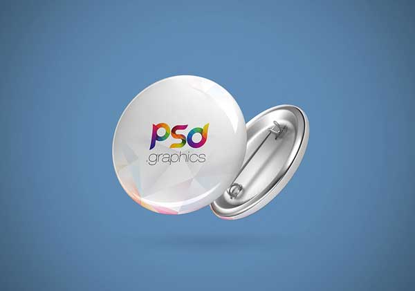 Free Pin PSD Graphic Mockup