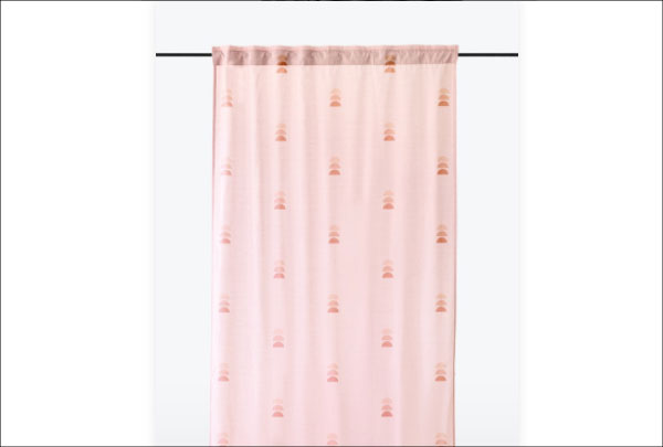 Free Pink Drapery Curtain Mockup