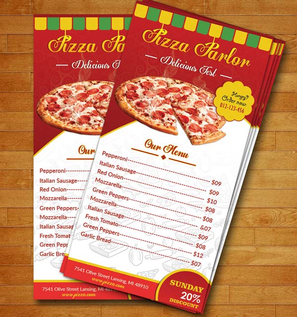 Free Pizza Flyer PSD Design Template