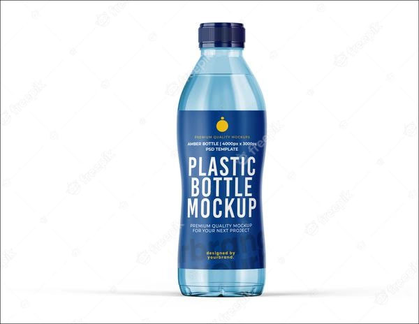 Free Plastic Water Bottle Mockup Template