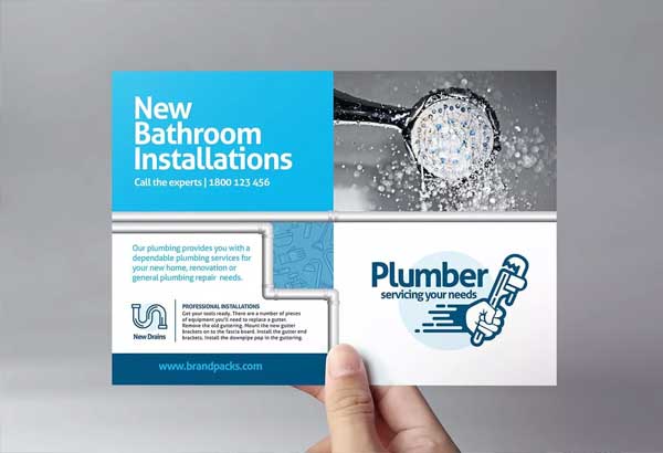 Free Plumbing Service PSD Flyer