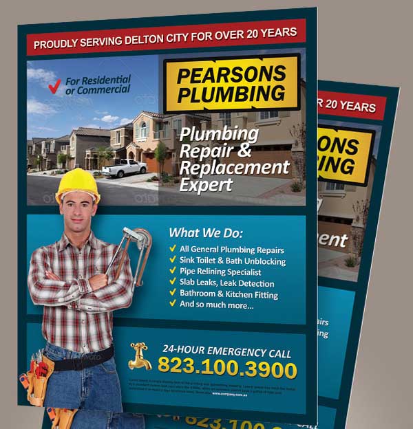Free Plumbing Services Flyer Templates