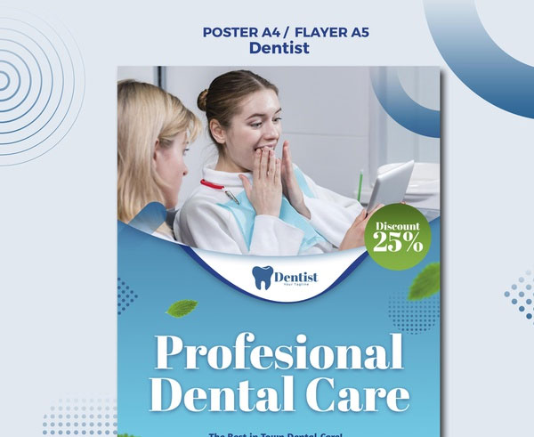 Free Professional Dental Care Flyer Template