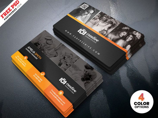 Free Professional Photographer Business Card Design PSD