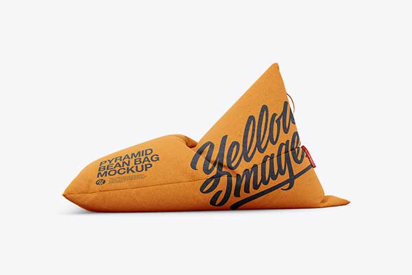 Free Pyramid Bean Bag Mockups