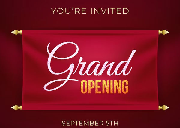 Free Realistic Grand Opening Banner Template