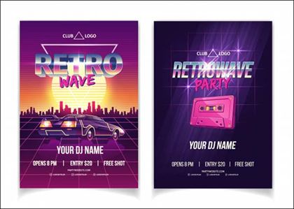 Free Retro Party Flyer Template